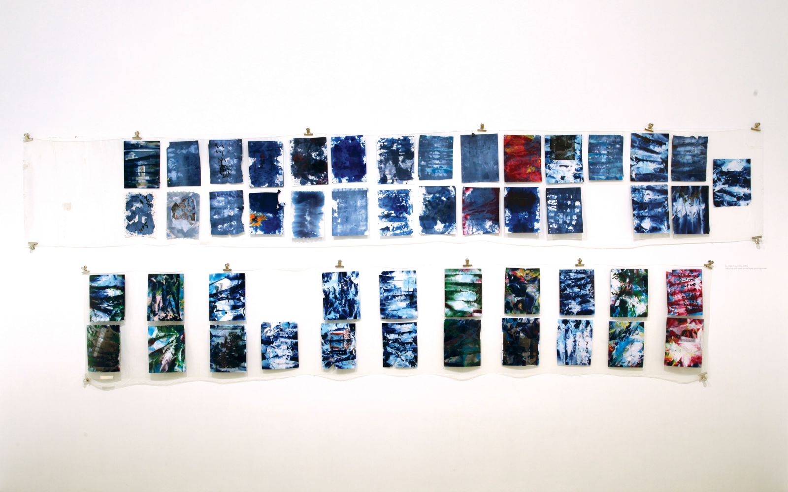 TANYA GOEL To Hold A Crinkle, 2010 India Ink on tie-dyed printing paper