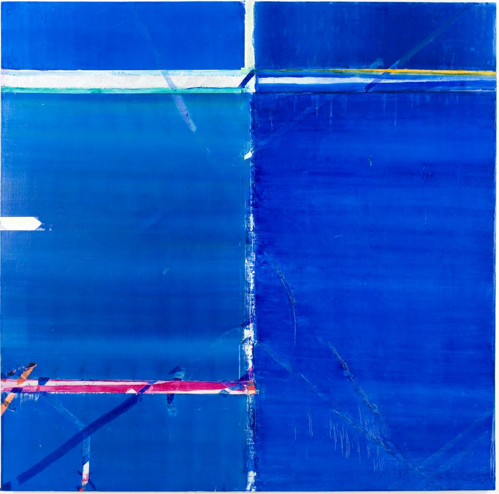 TANYA GOEL Line III, 2010 Oil and tape on canvas