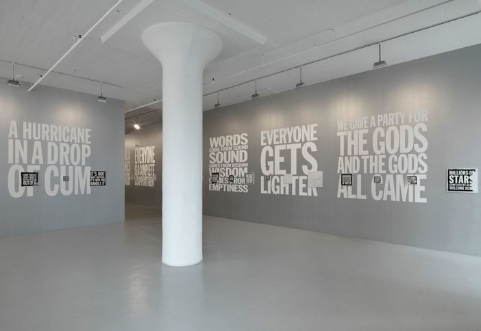 Installation view of Black Paintings and Drawings at Nicole Klagsbrun Gallery, 2010
