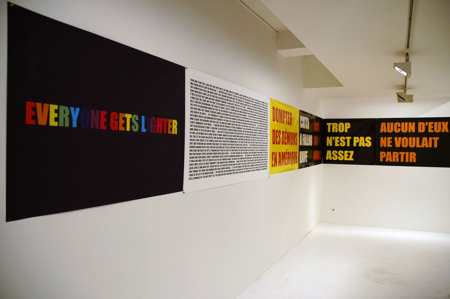 Installation view of Millions Of Stars Come Into My Heart, Welcome Home at Galerie du Jour agnès b., 2005