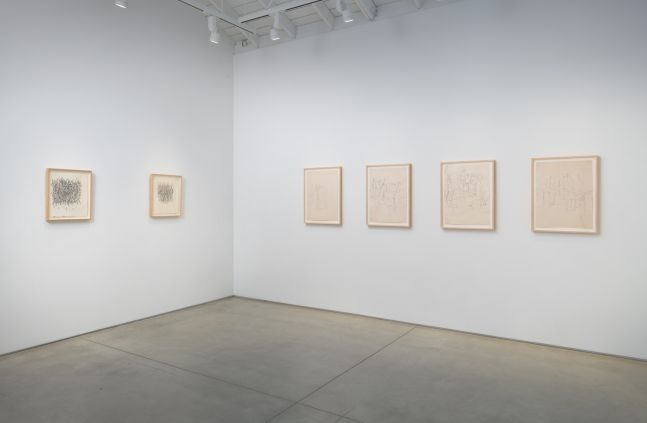 Craig Kauffman Drawings from 1958-9, installation view