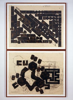 Study for Sculpture Occupying 2 Areas / CPE/Reading Beckett; Reading Bernard #1, 1991