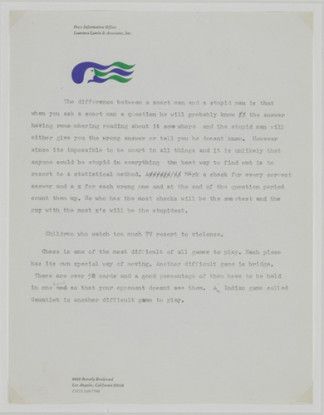Untitled ("The difference between a smart man and a stupid man..."), 1970-71