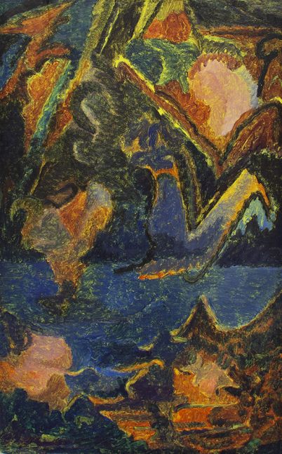 Untitled (Edge Crush 2), n.d. Oil on cardboard 25 3/4 x 16 1/4 inches