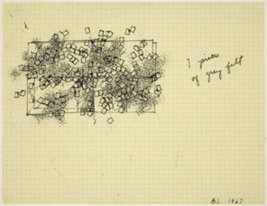 7 Pieces of Gray Felt, 1967