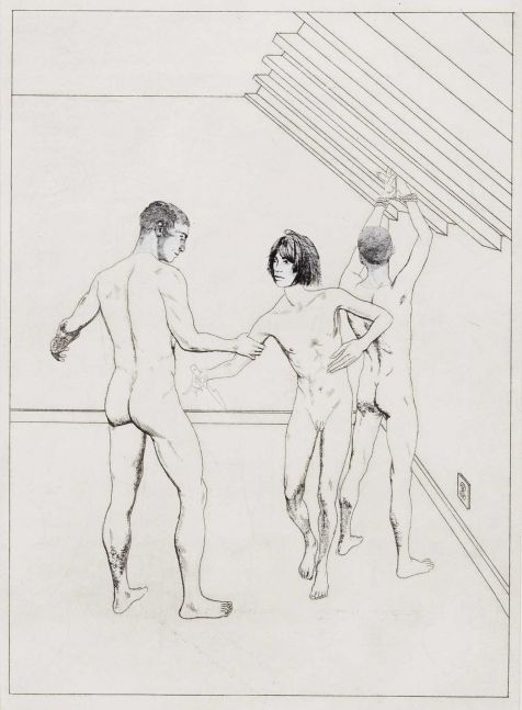 Hardy Hill, 3 Figures in Triangle (1 with knife, 2 without), 2020