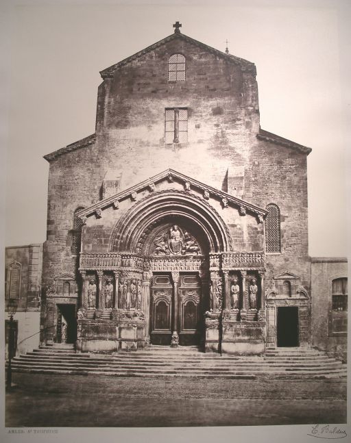 Édouard-Denis BALDUS (French, 1813-1889) Arles, St. Trophime, before 1862 Albumen print from a collodion negative 42.6 x 33.6 cm mounted on 60.0 x 45.5 cm paper