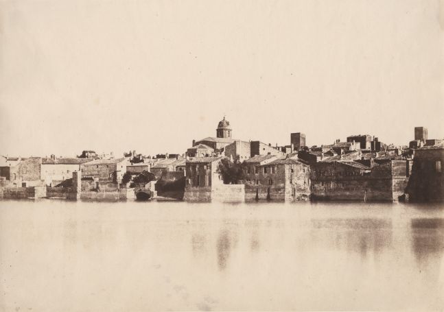 Charles NÈGRE (French, 1820-1880) View from the banks of the Rhône "Arles", 1852 Salt print from a waxed paper negative 22.9 x 32.5 cm Inscribed "E-16" and "No 86" in pencil on verso