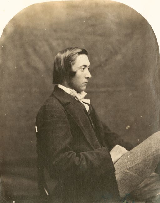 Lewis CARROLL (Charles Lutwidge Dodgson) (English, 1832-1898) "Reginald Southey", 1859 Albumen print from a collodion negative 14.4 x 11.6 cm, arched top, mounted on album page