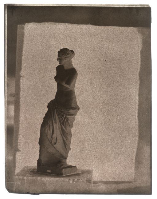 John Beasley GREENE (American, born in France, 1832-1856) Venus de Milo on rooftop in Paris, 1852-1853 Waxed paper negative 31.2 x 24.3 cm