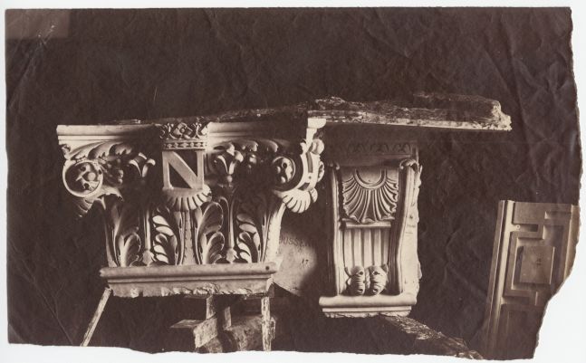 Édouard-Denis BALDUS (French, 1813-1889) Decorative element, Louvre, circa 1856 Albumen print from a collodion negative 13.7 x 22.2 cm