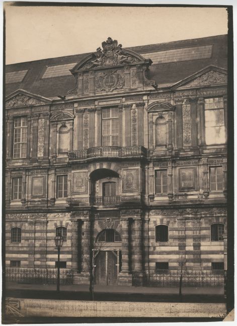 Charles NÈGRE (French, 1820-1880) Entrée de la Bibliothèque du Louvre, 1855 Coated salt print from an albumen on glass negative 33.6 x 24.1 cm on 34.9 x 25.3 cm paper