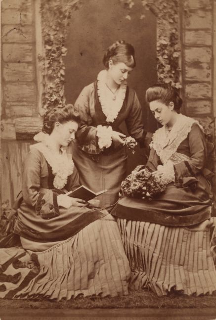 Alexander BASSANO (English, 1829-1913) Alice, Edith and Ina Liddell, 1876 Albumen print, mounted as a cabinet card 14.8 x 10.0 cm
