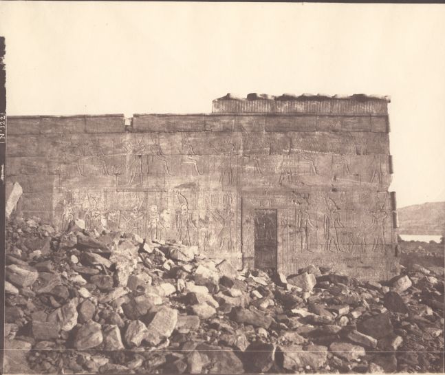 Félix TEYNARD (French, 1817-1892) Dandour. Paroi Meridionale de l'Exterieur du Sanctuaire. Pl. 122*, 1851-1852 Salt print from a waxed paper negative 26.1 x 31.4 cm on 29.2 x 36.8 cm paper Numbered "No 122" with trim lines in the negative
