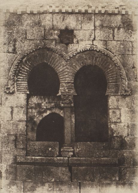 Auguste SALZMANN (French, 1824-1872) Jerusalem. Escalier Arabe de Sainte-Marie La Grande details de la Partie Superieure, 1854-1856 Blanquart-Evrard process salt print from a paper negative 32.9 x 23.6 cm Unknown alpha/numeric notation in the negative. Title and credits lithographed on mount.