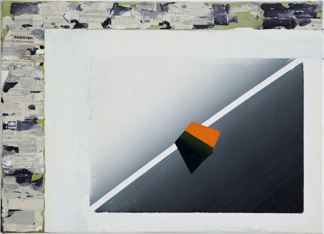 TANYA GOEL NY Times III, 2011 Oil and newspaper on canvas