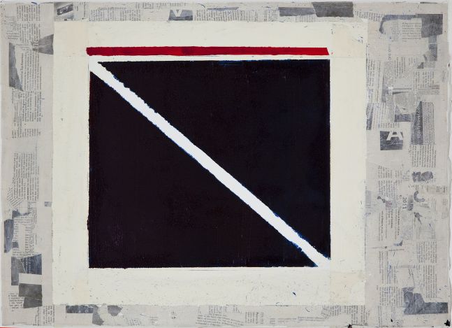 TANYA GOEL NY Times I, 2011 Oil and newspaper on canvas