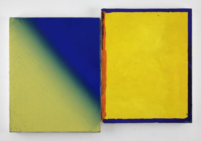 TANYA GOEL Open (Monday through Thursday), 2011 Oil on canvas (diptych)