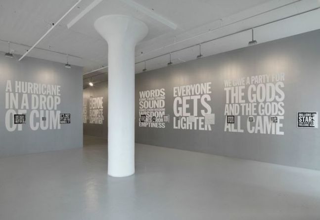 Installation view of Black Paintings and Drawings at Nicole Klagsbrun Gallery, 2010