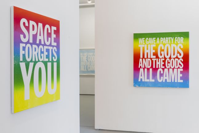 Installation view of Space Forgets You at Elizabeth Dee Gallery, 2015