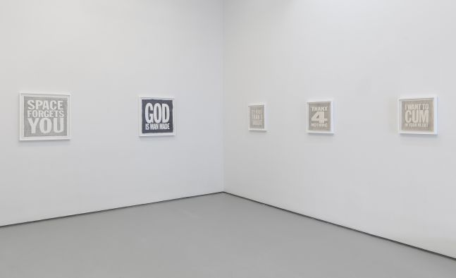 Installation view of Space Forgets You at Elizabeth Dee Gallery, 2015