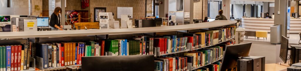 First floor of the Leonard Lief Library