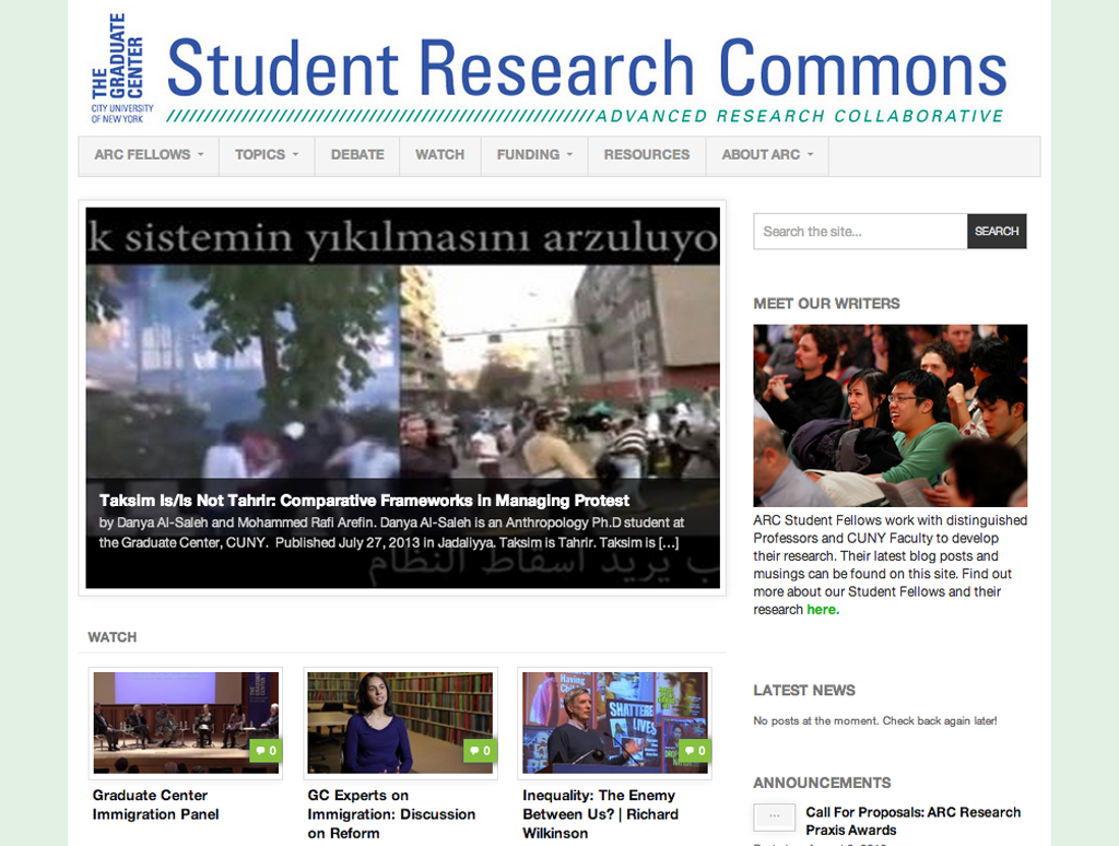 Advanced Research Collaborative Commons Website