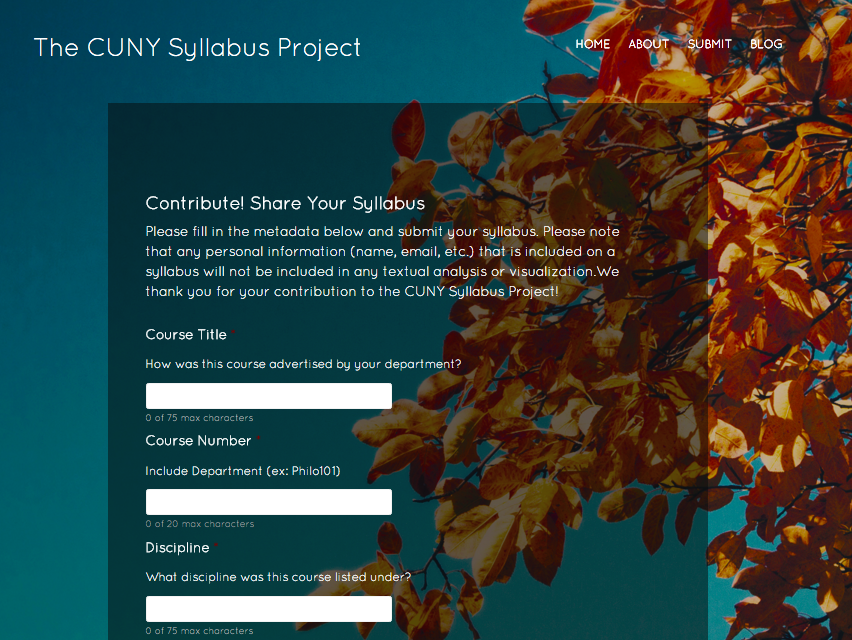 The CUNY Syllabus Project