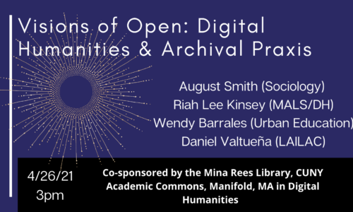 Visions of Open: Digital Humanities & Archival Praxis Visions of Open logo
