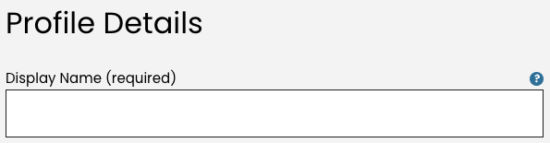 screenshot of name field with new display name label