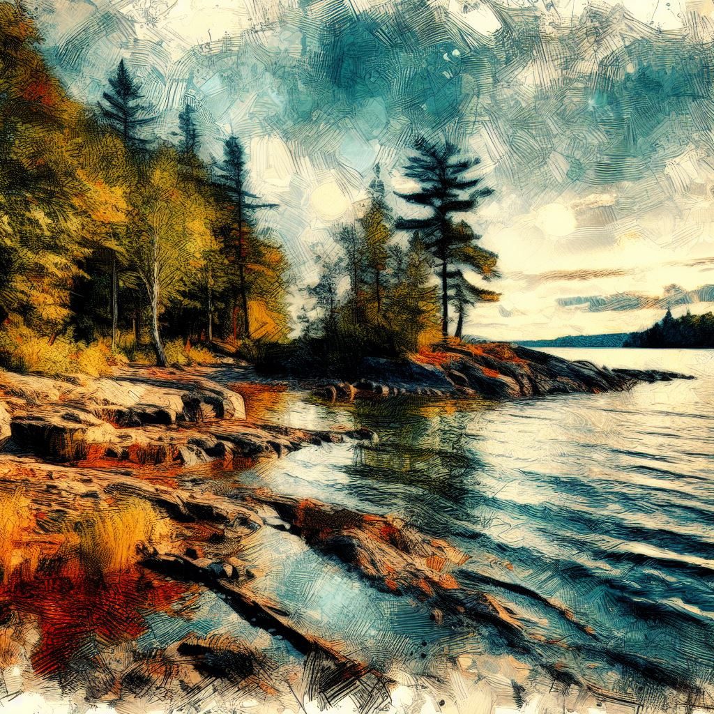 Abstract Expressionism, Lake Kenogamissi, thin prompt