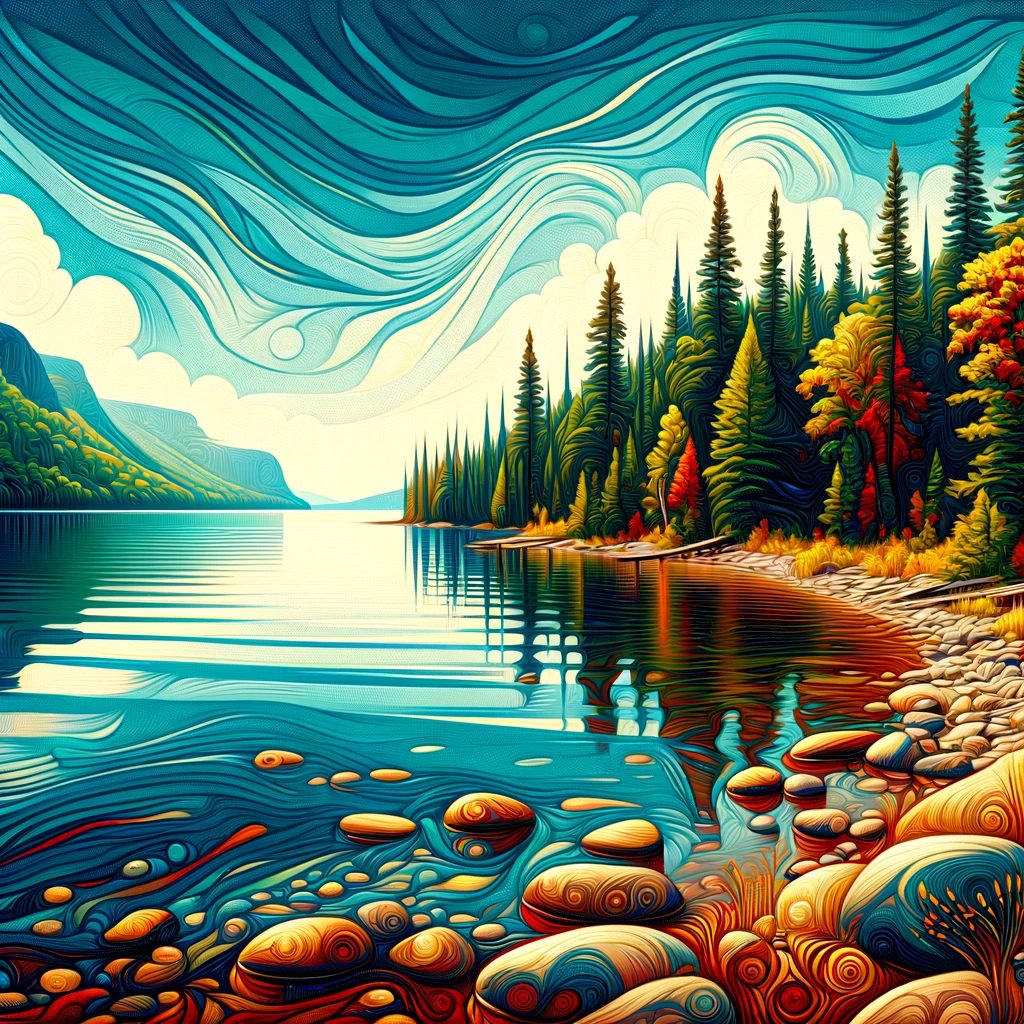 Harlem Renaissance, Lake Kenogamissi, thick prompt