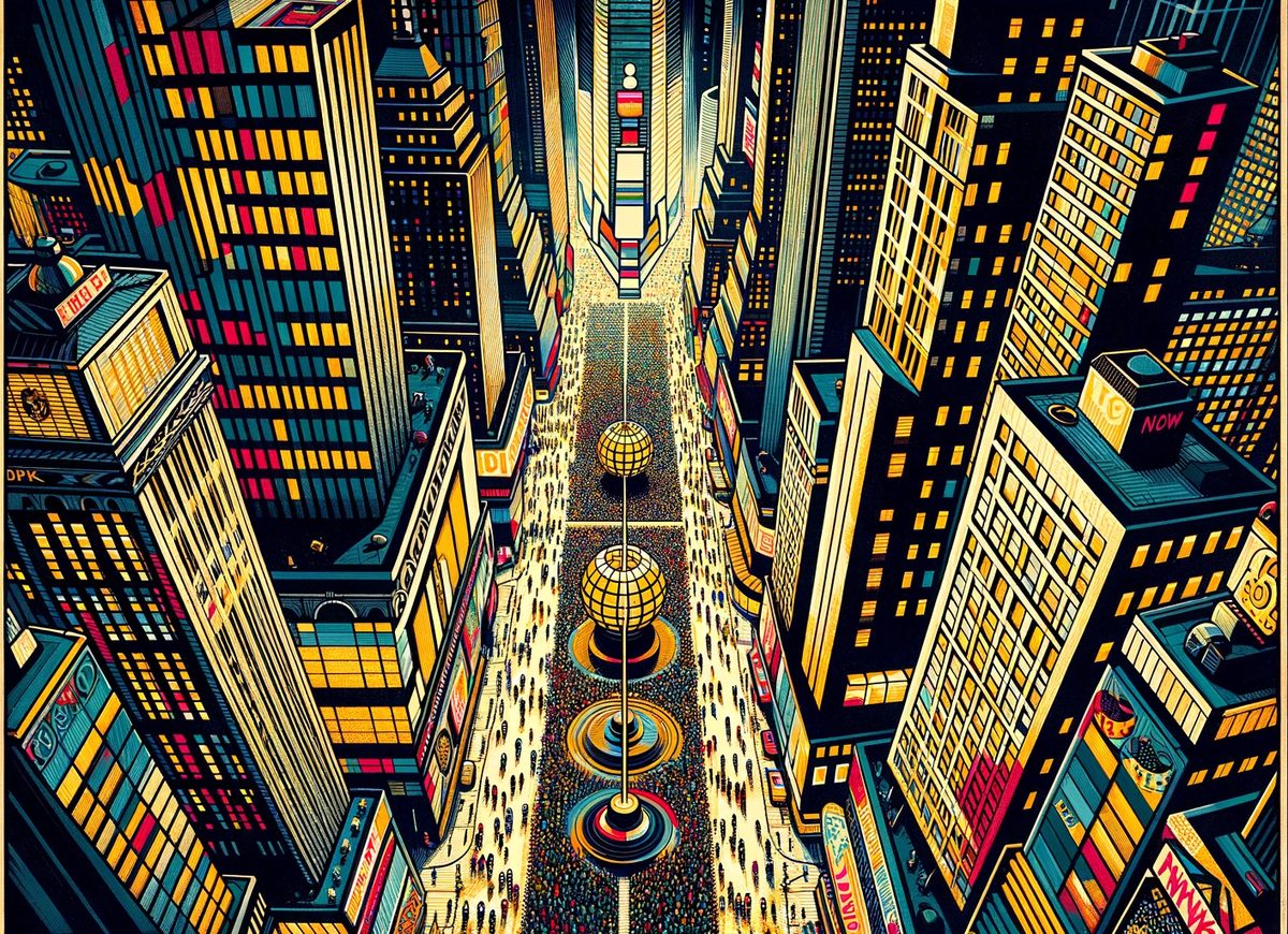 Harlem Renaissance, Times Square, thick prompt