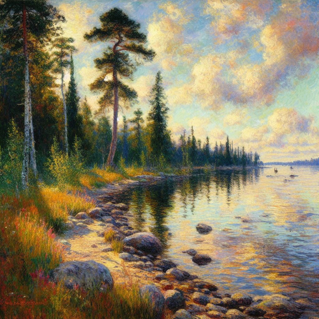 Impressionism, Lake Kenogamissi, thin prompt