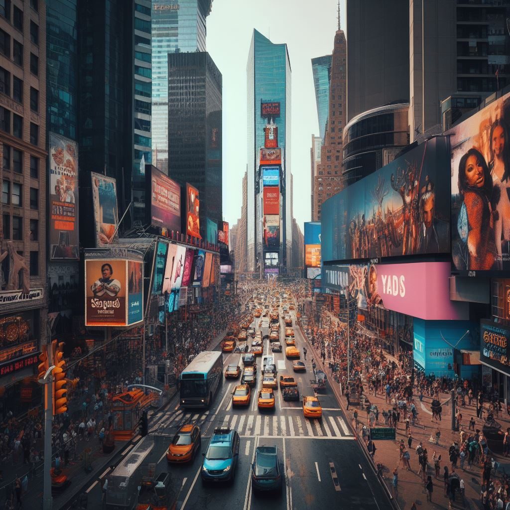 Mannerism, Times Square, thin prompt