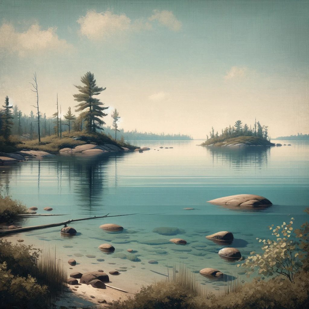Minimalism, Lake Kenogamissi, thin prompt