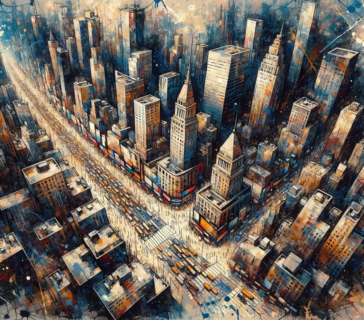 Tachisme, Times Square, thick prompt