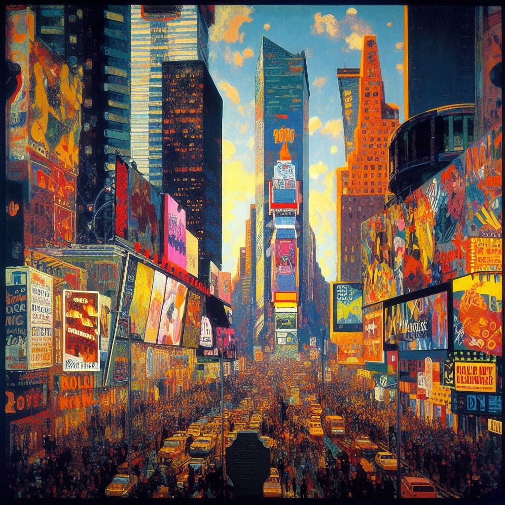 Tachisme, Times Square, thin prompt