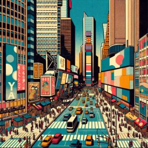 Ukiyo-e, Times Square