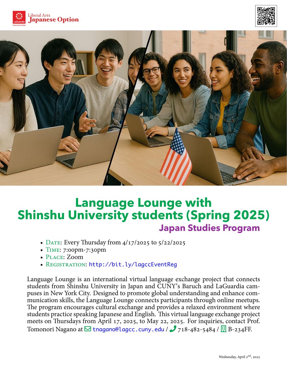 Virtual Language Exchange Project with Shinshu University in Japan ...