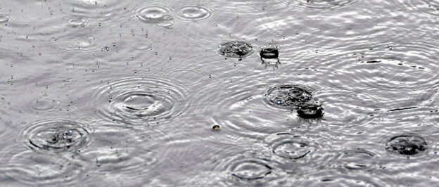 Rain on asphalt