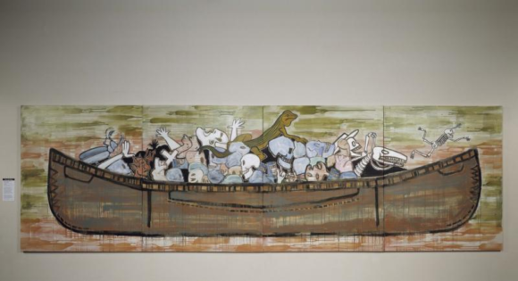 Figure 1. Trade Canoe for Don Quixote, Jaune Quick-to-See Smith, 2004