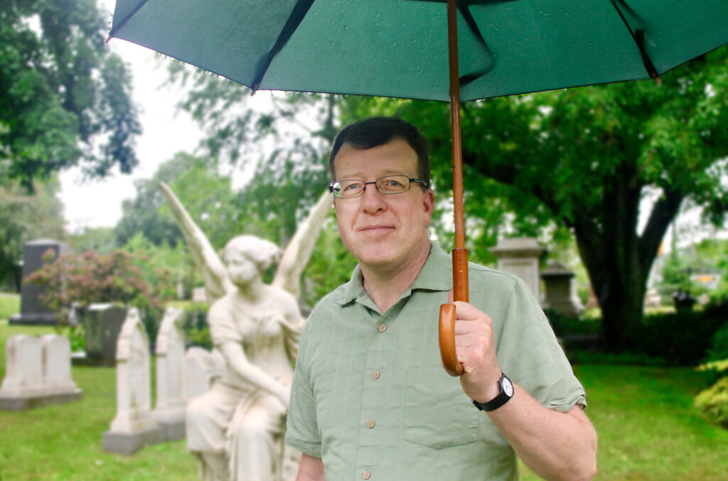 Patrick Gabridge at Mount Auburn Cemetery. Photograph by Corinne Elicone. 2018