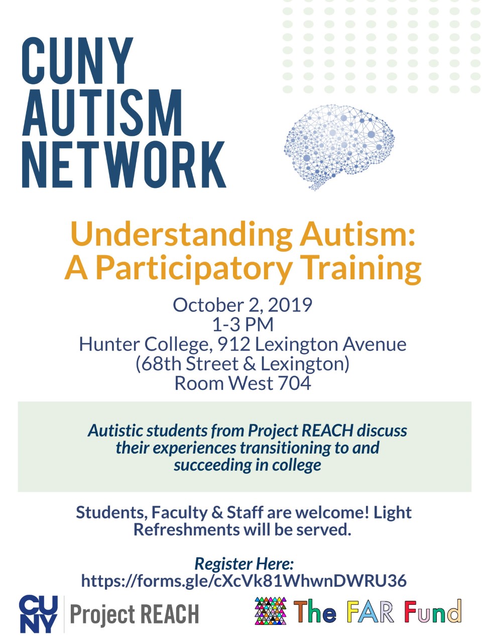 CUNY Autism Network- Understanding Autism: A Participatory Training | ACERT