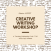 Creative Writing Workshop: ACERT TSC with Sofy Solomon A block for text that overlays handwriting in the background, reads: "Hunter ACERT Creative Writing Workshop: a Teaching Scholarship Circle with Sofy Solomon"
