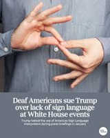 Trump administration says American Sign Language services ‘intrude’ on ...