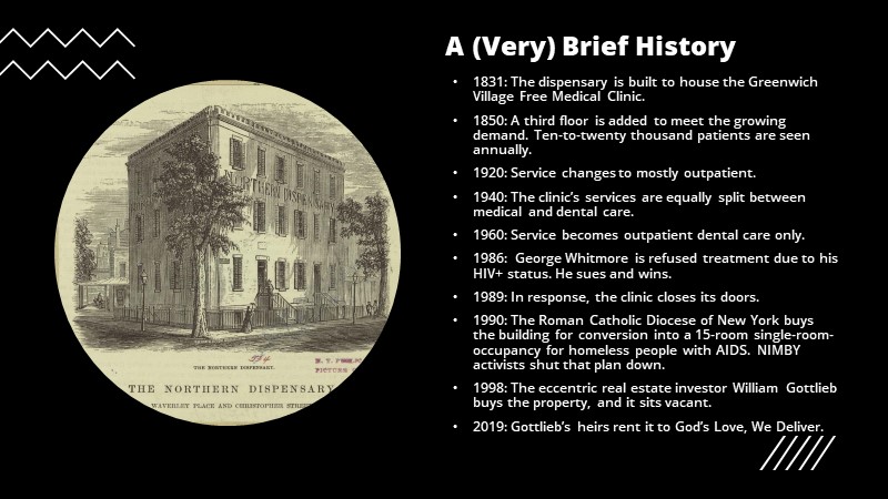 Northern Dispensary Timeline