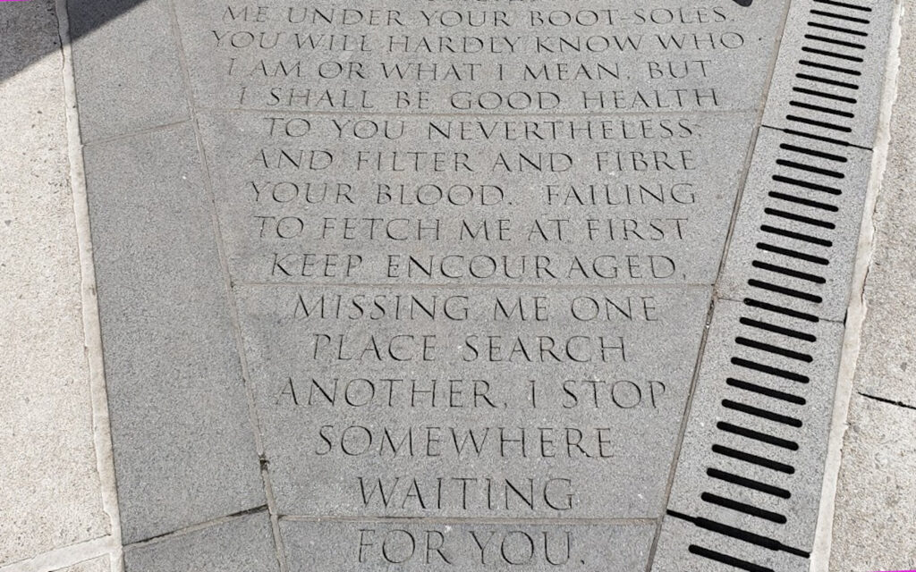 Whitman Sidewalk Poem
