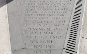 Whitman Sidewalk Poem