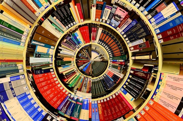 Spiral of books